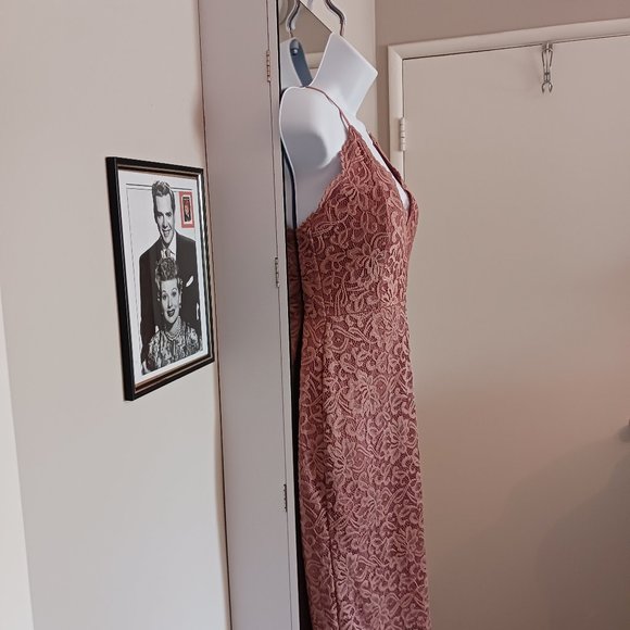 NWOT - G by Guess Bodycon Dress - Blush Floral Stitch - Picture 6 of 9